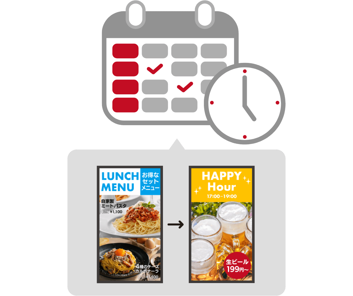 スケジュール管理で効率的に配信