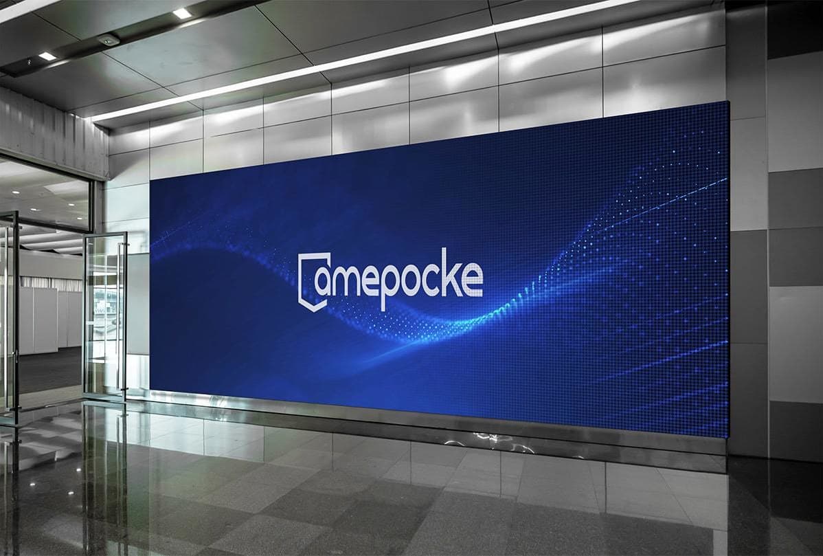 会社のエントランスでLED活用